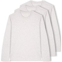 YTWOO 3er Pack Unisex Basic Langarmshirts aus Bio-Baumwolle | Longsleeve | verschiedene Farbkombi | Mehrfachpack