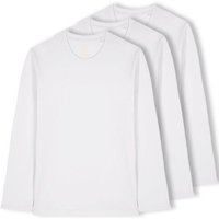 YTWOO 3er Pack Unisex Basic Langarmshirts aus Bio-Baumwolle | Longsleeve | verschiedene Farbkombi | Mehrfachpack