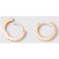 fejn jewelry Ohrringe 'sparkle huggie' - Creolen mit Zirkonia