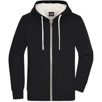 James & Nicholson Herren Sweatjacke mit Sherpa-Futter kuschelig warmer Winterpullover Bio Baumwolle und RPet