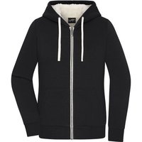 James & Nicholson Damen Sweatjacke mit Sherpa-Futter kuschelig warmer Winterpullover