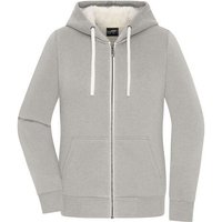 James & Nicholson Damen Sweatjacke mit Sherpa-Futter kuschelig warmer Winterpullover