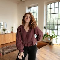 NORDLICHT Musselin Bluse Selma mit Punkten aus 100% Bio-Baumwolle