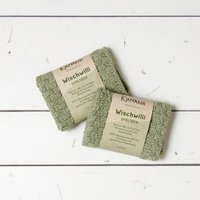 Kumanu - von Natur aus gut 2er Set, gestricktes Spültuch "Wischwilli" | 23x23cm | aus Bio-Baumwolle