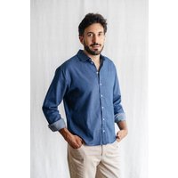 Jyoti - Fair Works Baumwolldenim Hemd Nakshita