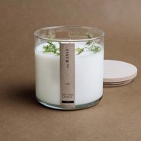 Munio Candela the MUNIO – große Bio-Sojawachskerze im Glas mit Holzdochten & Duft
