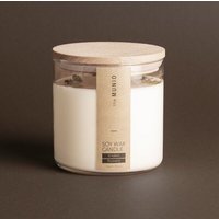 Munio Candela the MUNIO – große Bio-Sojawachskerze im Glas mit Holzdochten & Duft
