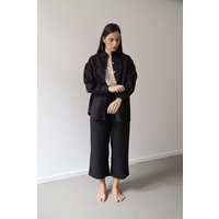 gust. Damen Weite Leinenhosen - Culotte - Linen trousers - 100% Bio-Leinen