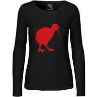 HANDGEDRUCKT "Kiwi" Frauen Longsleeve Neutral