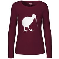 HANDGEDRUCKT "Kiwi" Frauen Longsleeve Neutral