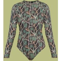 Atelier SNOW Langärmliger Body aus Bio-Baumwolle mit Muster