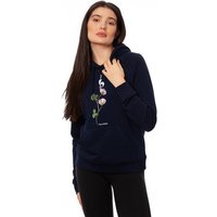 FellHerz Damen Hoodie Glücksklee navy aus 85% Biobaumwolle und 15% recyceltem Polyester