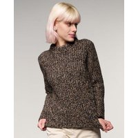 Alma & Lovis Aparter Strickpullover in edler Melange-Alpakawolle | Ripp Pullover