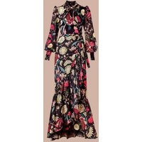 Atelier SNOW Set Body mit Schleifenkragen + Maxi-Wickelrock Camellia