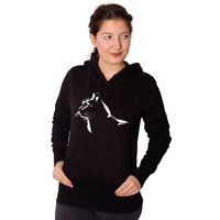 HANDGEDRUCKT "Stubentiger" Frauen Hoody Earth Positive
