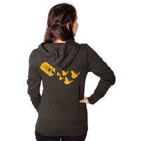 HANDGEDRUCKT "Butterfly 01" Frauen Hoody Earth Positive