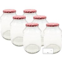 mikken Große Einmachgläser 2650 ml Vorratsgläser mit Deckel (TO100)