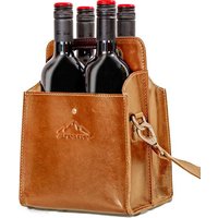 Alpenleder Flaschenträger "Weinvierer"