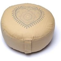 Just Be Meditationskissen Herz Beige