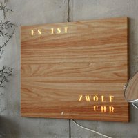 build-yours Wortuhr WordClock Jupiter - LED Wanduhr - Schiefer, Space, Weißer Marmor uvm.