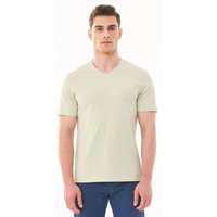 ORGANICATION Basic T-Shirt aus Bio-Baumwolle mit V-Ausschnitt