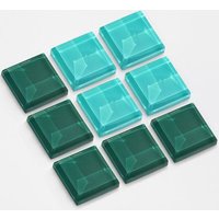 ALEXASCHA Deko Magnete aus Upcycling Glas • Set aus 9 starken Magneten • ideal zum Verschenken