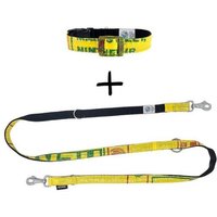 GOOPSI Hundeleine LANKA mit Halsband Gr. M (32-42 cm) im Set - Gelb