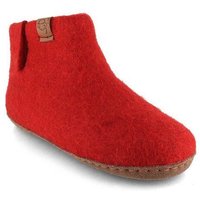 WoolFit Yeti Kids Hüttenschuhe aus 100% Wolle mit Ledersohle