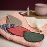 nahtur-design Leinen-Abschminkpads "zero waste" 5er Set inkl. Bioleinen-Wäschenetz