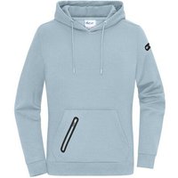 Daiber Damen Hoodie Kapuzenpullover Pullover Kängurutasche mit Reißverschlusstasche Ärmeltasche Kapuze