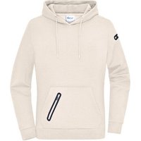 Daiber Damen Hoodie Kapuzenpullover Pullover Kängurutasche mit Reißverschlusstasche Ärmeltasche Kapuze