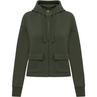 Greenspired Umweltfreundliches Damen-Kapuzensweatshirt aus French Terry mit Reißverschluss 300g/m² XS-XL