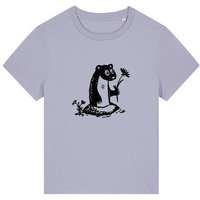 päfjes Erdmännchen mit Blume - Fair Wear Frauen T-Shirt Bio