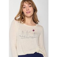 GREENBOMB Nature Upwind Mind - Lässiges Longsleeve aus einem LENZING ECOVERO Mix / hochwertiger Print / Fair & Vegan