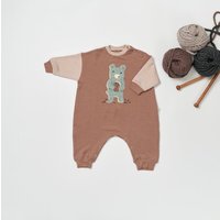 tetoi-vienna TENCEL Babyoverall "Alpenflausch Bär" kuscheliger Strampler