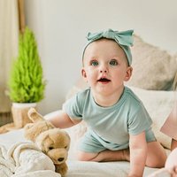 tetoi-vienna TENCEL kurzarm Body und kurze Hose Baby Set "Waldbad"