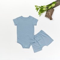 tetoi-vienna TENCEL kurzarm Body und kurze Hose Baby Set "Waldbad"
