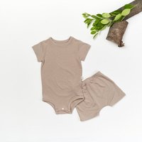 tetoi-vienna TENCEL kurzarm Body und kurze Hose Baby Set "Waldbad"