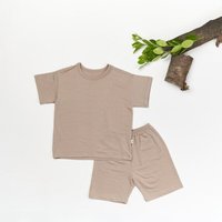tetoi-vienna TENCEL kurzarm T-Shirt und kurze Hose Kinder Set "Waldbad"