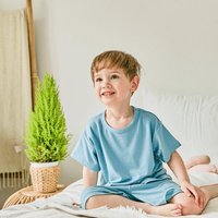 tetoi-vienna TENCEL kurzarm T-Shirt und kurze Hose Kinder Set "Waldbad"