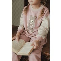 tetoi-vienna TENCEL kuscheliges Kinder Sweatshirt Hose Set "Alpenflausch Bär"