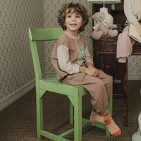 tetoi-vienna TENCEL kuscheliges Kinder Sweatshirt Hose Set "Alpenflausch Bär"