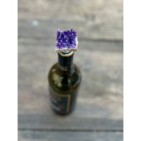 Crystal and Sage Amethyst Weinflaschen Verschluss Stopper vergoldet