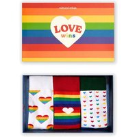 Natural Vibes 3-Pack Love Wins Bio GOTS | Geschenkset | Bunte Socken | Herren Damen Socken |