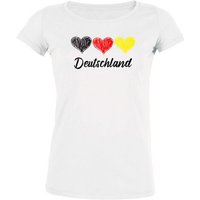 Human Family Damen Rundhals T-Shirt "WM - Team Germany" aus Bio-Baumwolle