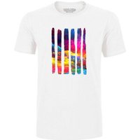 Human Family Herren Sommer-T-Shirt "Colour Splash" in weiß aus 100 % Bio-Baumwolle