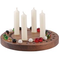 klotzaufklotz Adventskalender und Adventskranz für Stabkerzen