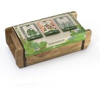 Die Stadtgärtner Geschenkset Kräuterkiste mit Ziegelform I Geschenk für Frühling und Sommer I Geschenkidee für Gärtner