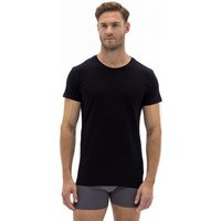 Barrio 13 T-Shirt Herren Rundhals 3er Pack - Stretch Baumwolle Unterhemd mit Kurzarm Slim Fit