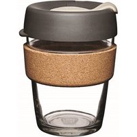 Kork-Glasbecher grauer Deckel KeepCup